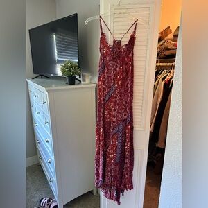 Free People Maxi Dress Red/Pink